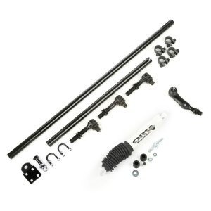 Jeep Cherokee XJ Suspension Lift Kit - Front - Rugged Ridge - HD Steering Kit with Damper - Black - `84-`01